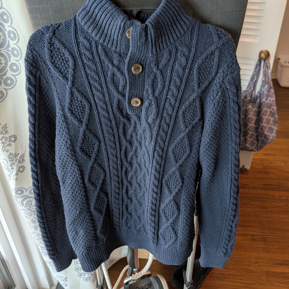 GAP Men's Dark Blue Turtleneck Sweater